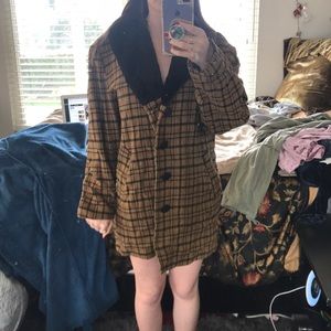Plaid Jacket with Buttons